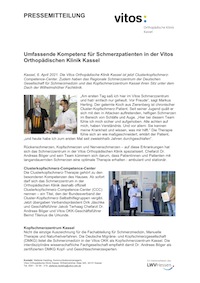 umfassende Kompetenz für Schmerzpatienten in der Vitos Orthopädischen Klinik Kassel